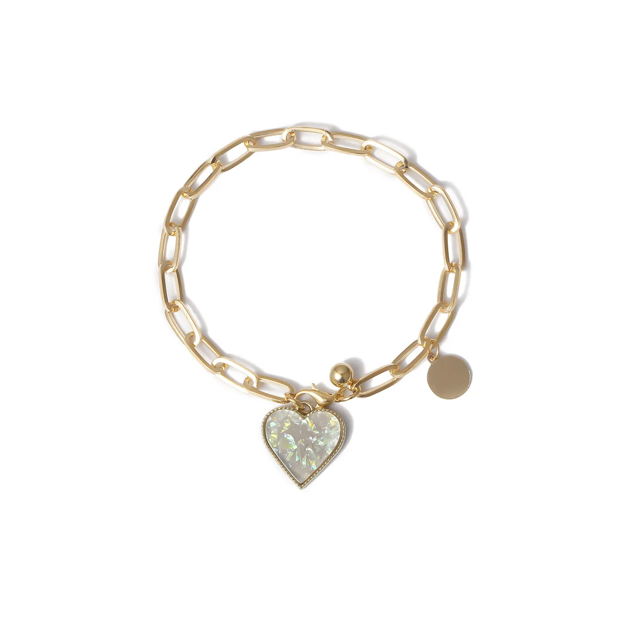 Металлические женские браслеты с подвесками в виде парижских букв золотистые