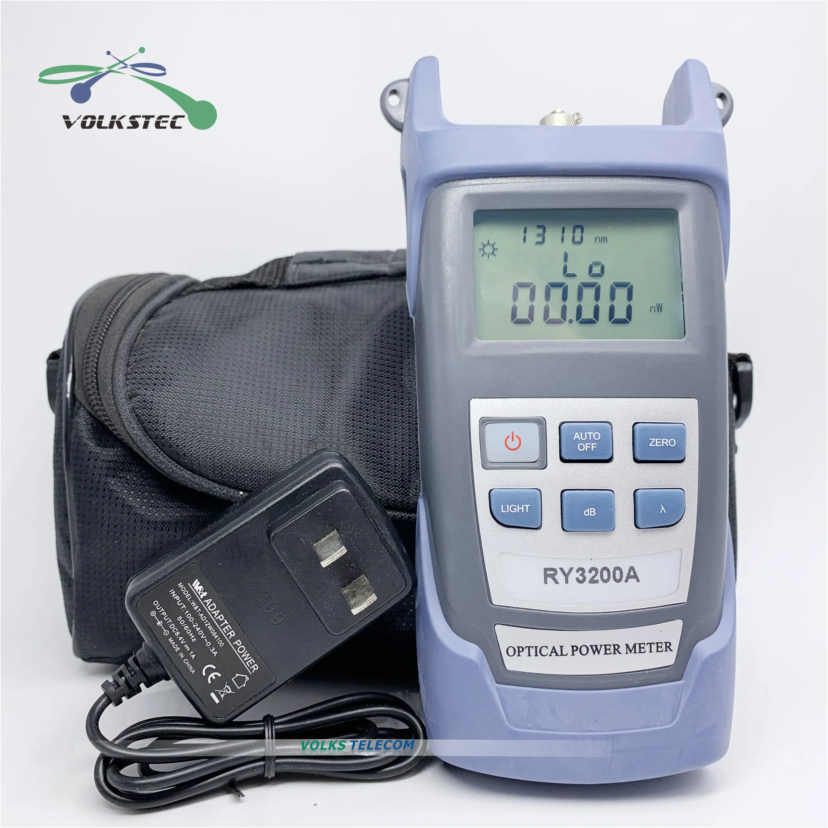 Rechargeable fiber optic power meter 3200A/B with llithium battery fiber tester free shipping