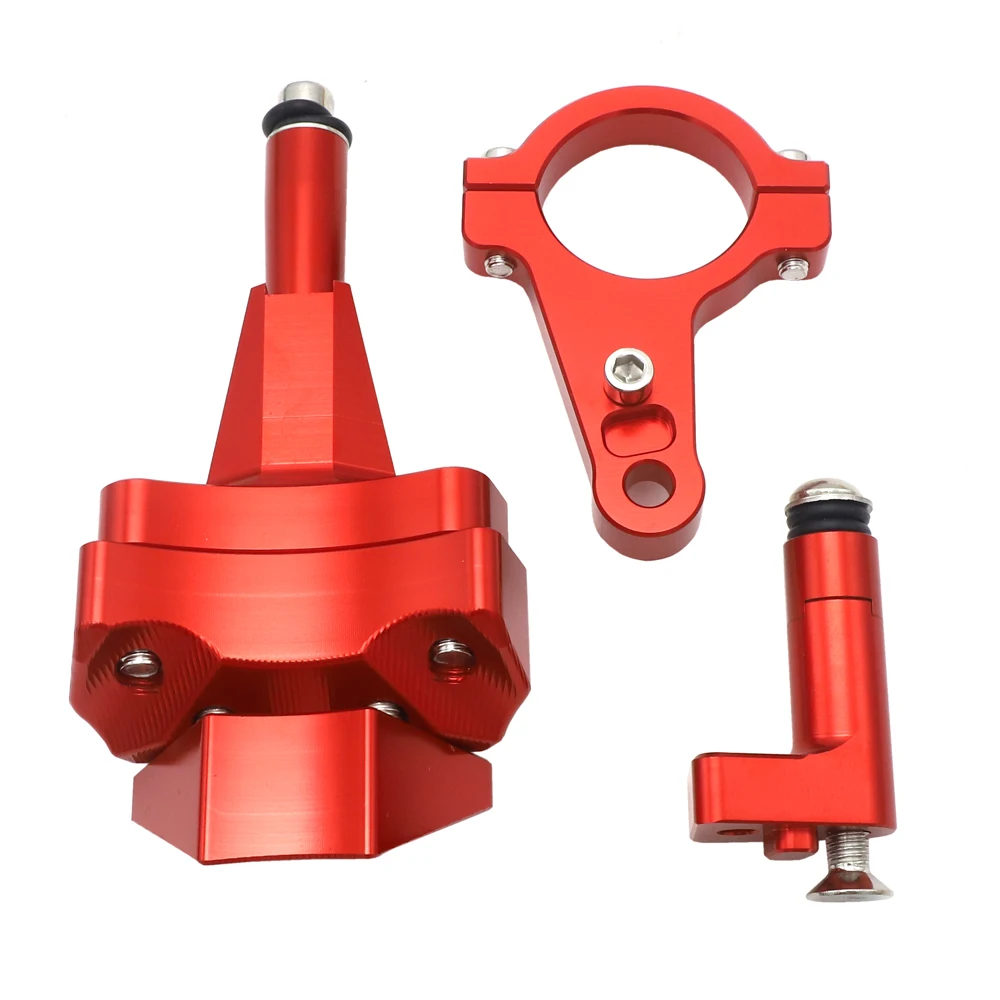 Red support CNC алюминиевые аксессуары для мотоциклов амортизатор рулевого механизма стабилизировать контроль безопасности для kawasaki Ninja400 ninja 400 Z400 ZX-4R ZX4R - Цвет: Red support