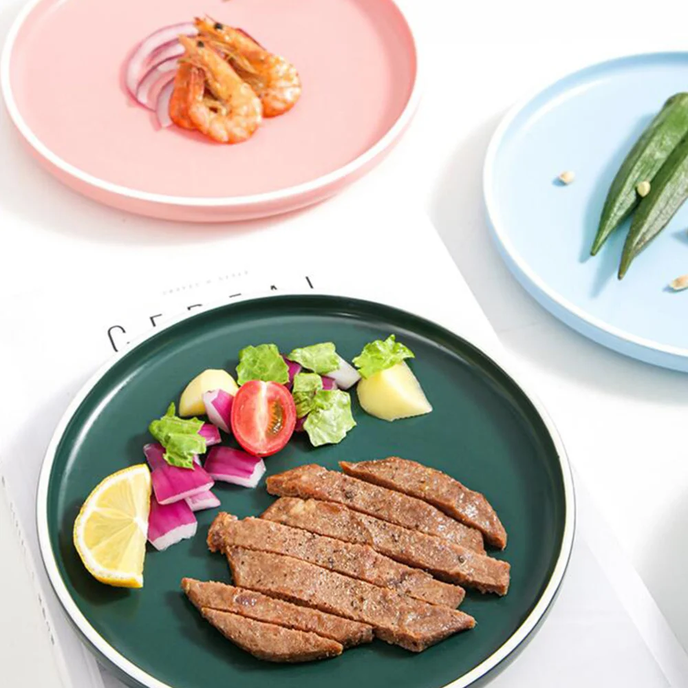 

1 Set of Dessert Tray Lid Kit Home Ceramic Pastry Tray Transparent Glass Lid