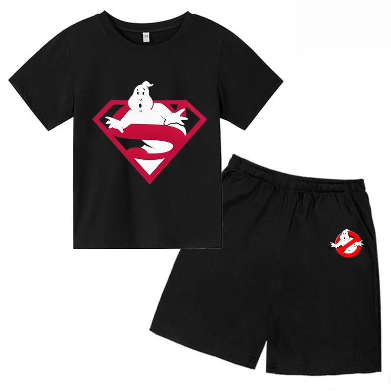 

Cotton Kids Ghostbusters Tshirt Kids Movie Music Ghost Busters Funny T Shirt Design Summer Tops Boys and Girls Casual Suits