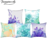 fuwatacchi colorful bloom printed pillow case flower photo cushion cover for home bedroom sofa decorations pillow covers 4545cm