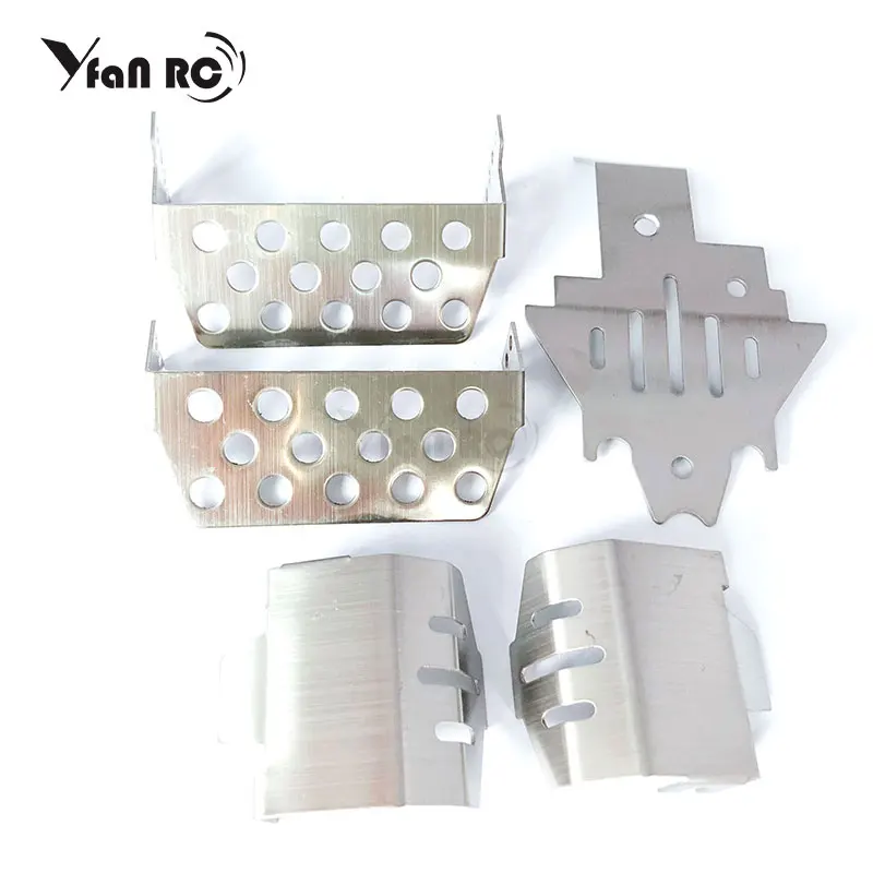 

Yfan Rc 1 Set TRX4 Stainless Steel Chassis Armor Axle Protector Skid Plate for 1/10 RC Crawler TRAXXAS TRX-4
