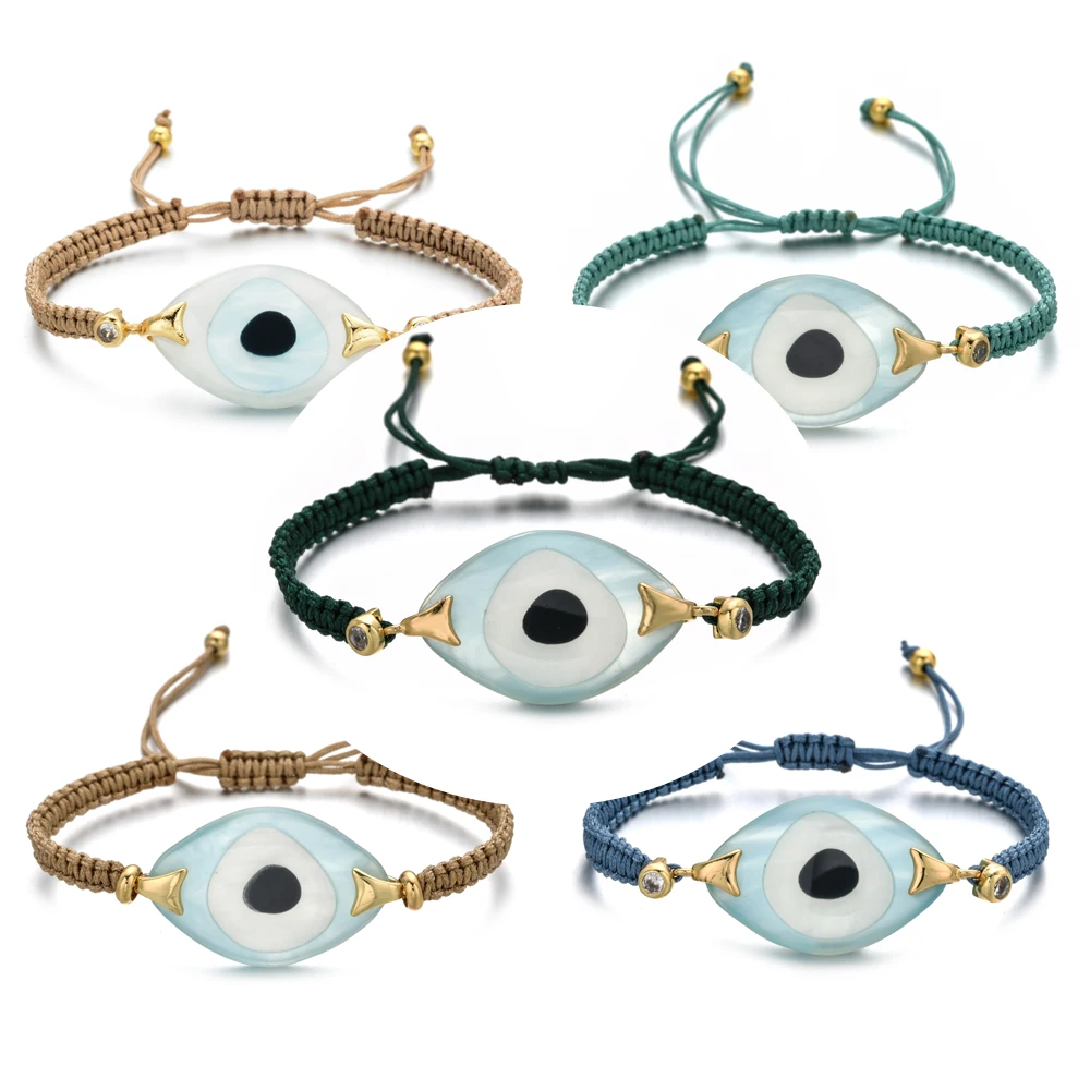 Большой женский браслет из смолы 5 стилей Турецкий сглаза женские браслеты