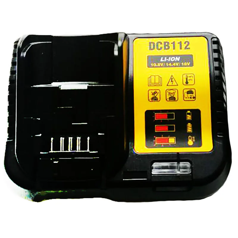 DCB112 Литий-ионный аккумулятор Батарея Зарядное устройство DCB112 DCB102 DW1418-MC для DeWalt 10,8 V 12V 14,4 V 18V DCB101 DCB200 DCB140 DCB105 DCB200 литий Батарея - Цвет: DCB112