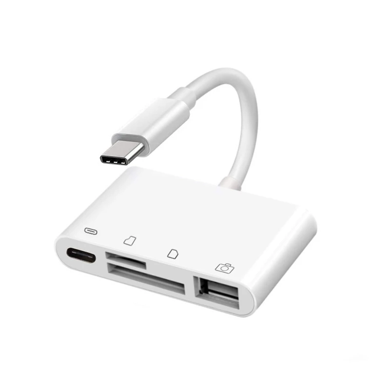 Мультиадаптер Type-C для зарядки PD usb-разъем SD TF CF картридер ноутбука HUAWEI Xiaomi кабель