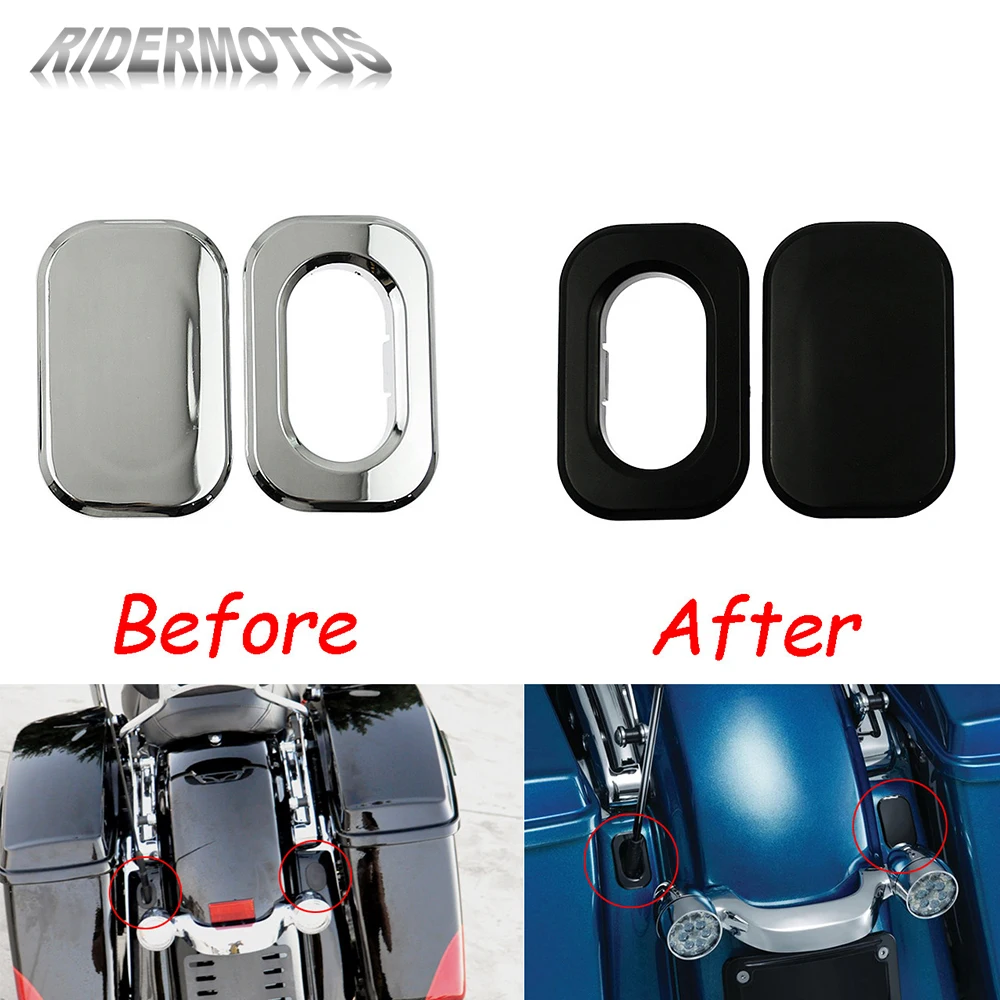 Мотоциклетная АБС-антенна, накладное кольцо, крышка, черный/хром для Harley Touring Street Glide FLHX 2006-2019 Road Glide 2010-2019