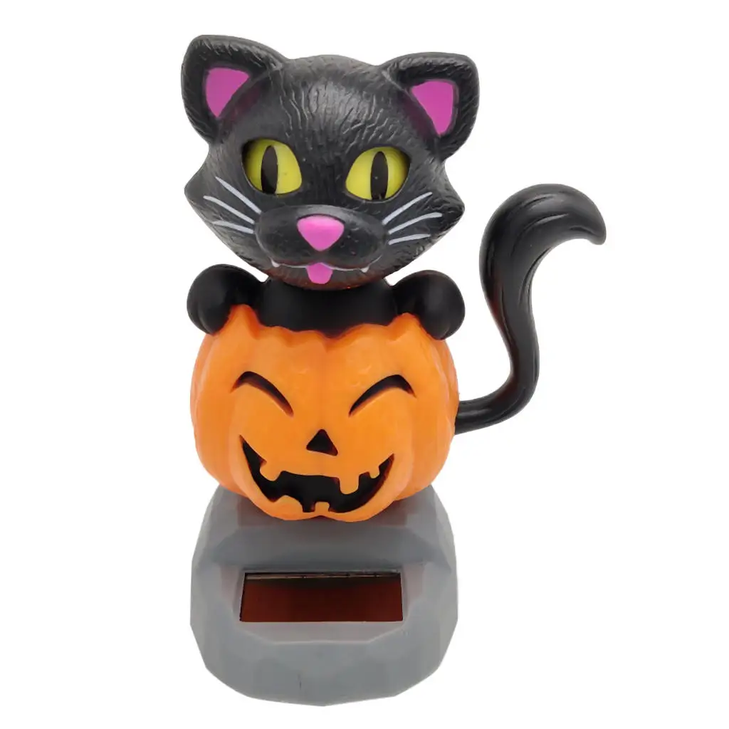 

Cute Dancing Pumpkin Cats Action Figure Solar Science Toy Self Car