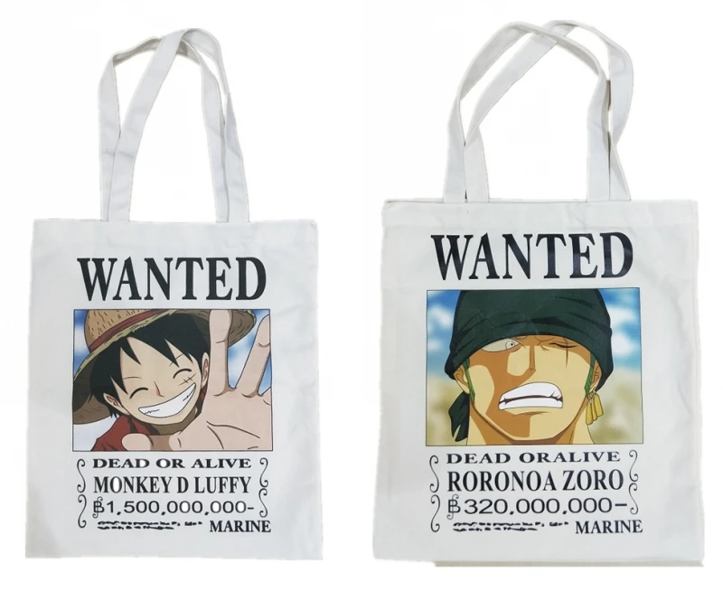 Холщовая Сумка тоут с рисунком аниме ророноа Зоро саквояж на плечо для студентов