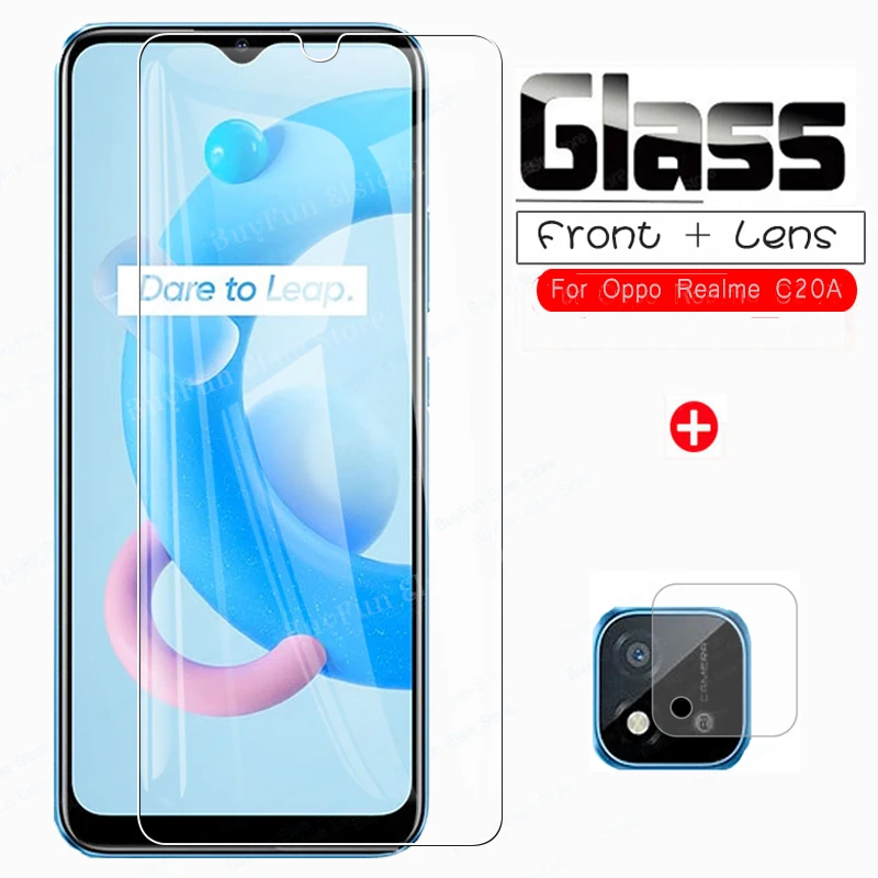 

Закаленное стекло 2 в 1 для объектива камеры Oppo Realme C20A, Защитное стекло для экрана Realme c20a c20 A, защитная стеклянная пленка