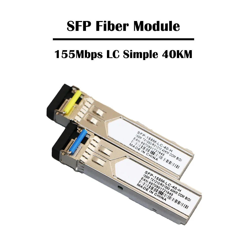 LC Simplex SFP оптоволоконный модуль 155 Мбит/с 20 км/40 км DDM BIDI 1310/1550 SM одиночный режим FTTH