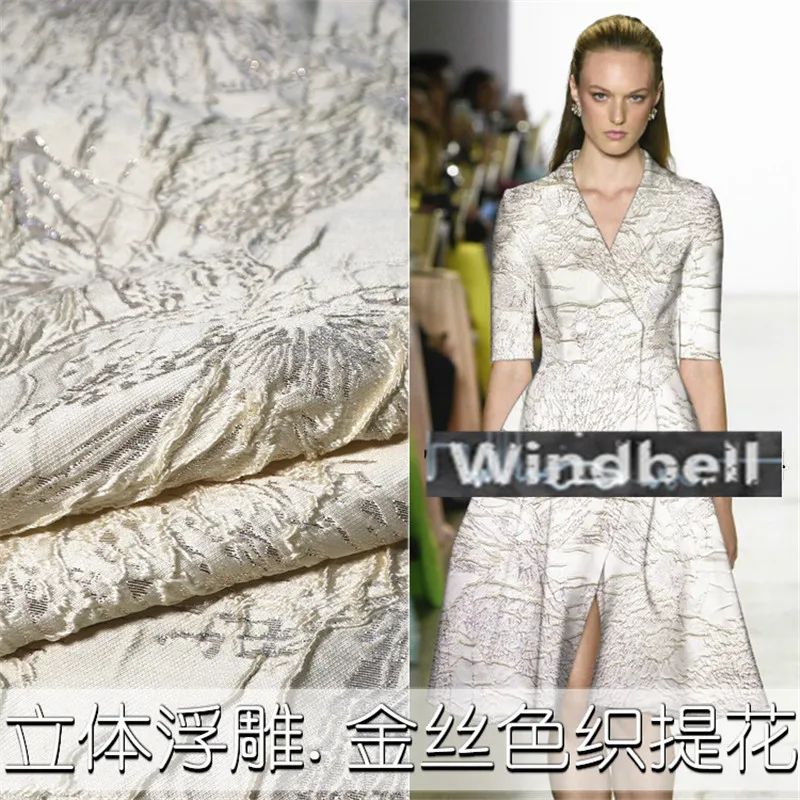 Жаккардовое платье из ткани темно золотого цвета 100 см * 140 см/шт.|Ткань| |