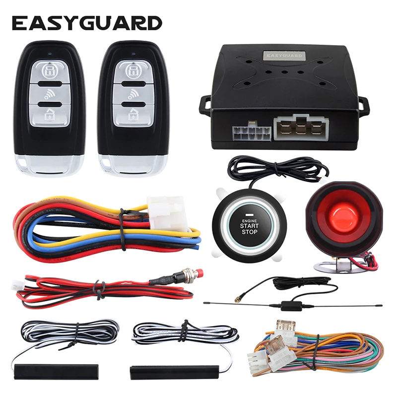 EASYGUARD автомобильный pke сигнализация безопасности удаленный запуск двигателя
