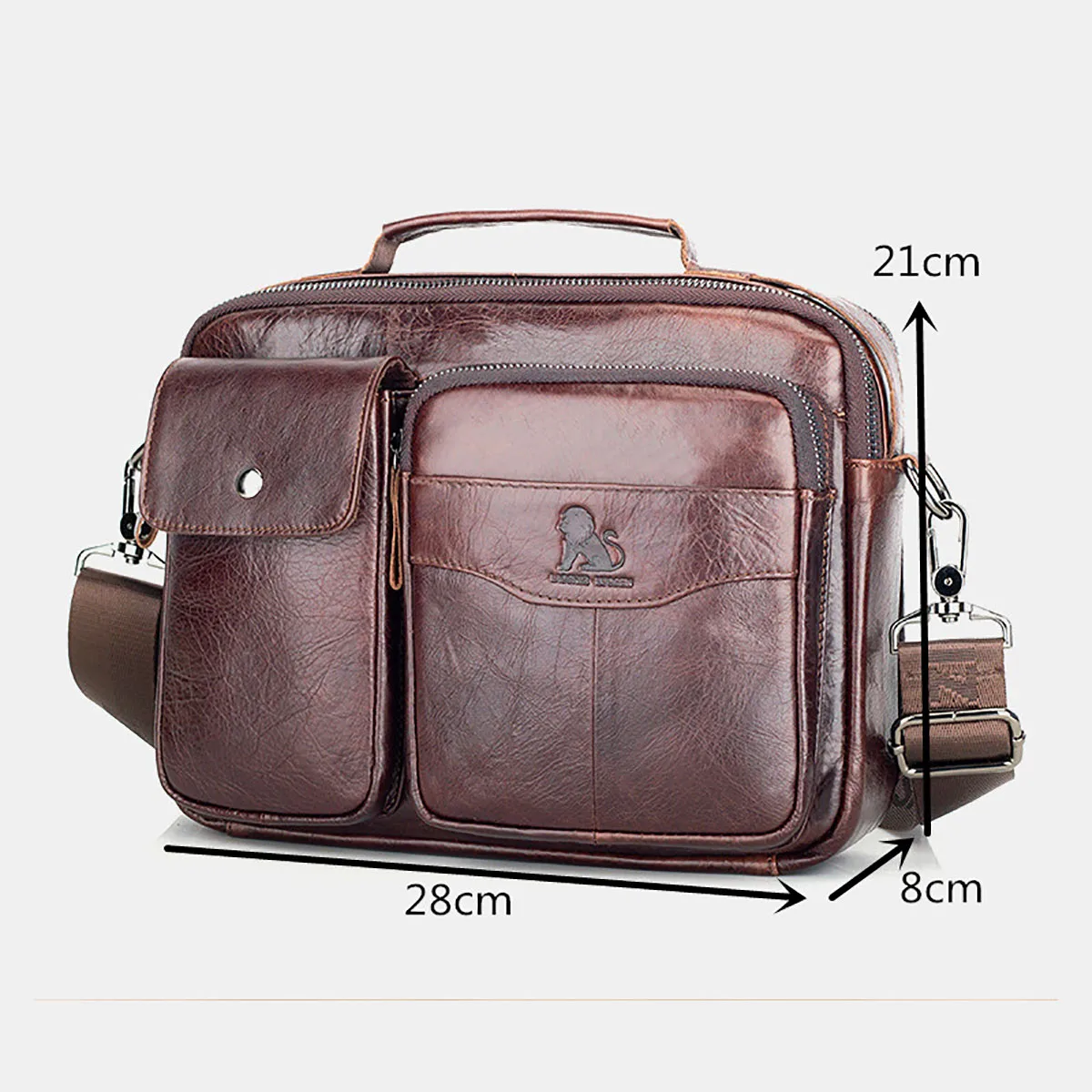 

Men's Genuine Leather Briefcase Office Bags Male Handbags Man Laptop Bag Natural Leather for Men Messenger Bags Men's Briefcases