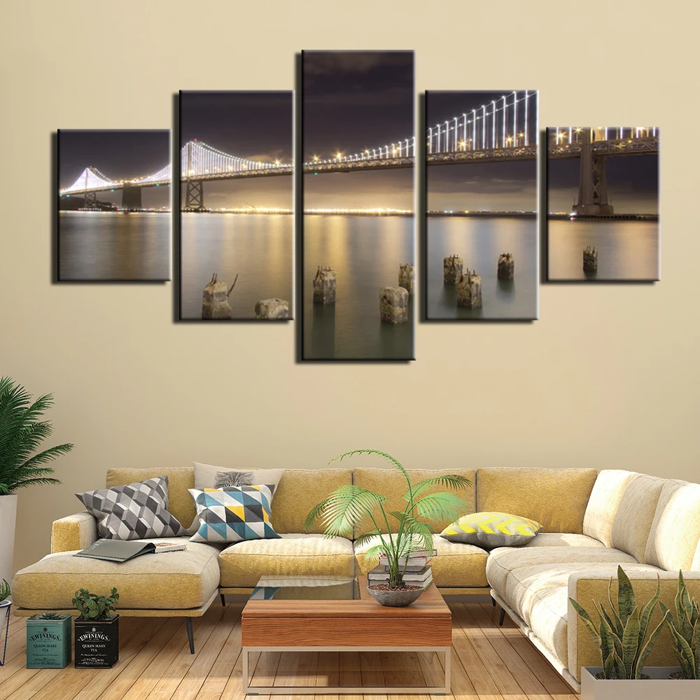 Настенная живопись на холсте 5 шт. принты и плакаты домашний декор художественные