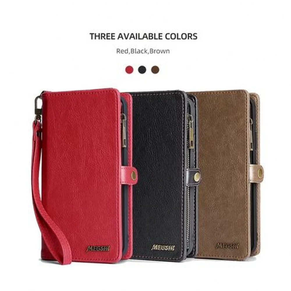 megshi 01 wallet leather phone case for xiaomi 10 10pro 5g redmi note8 note9 note8pro note9pro with card pocket case cover free global shipping