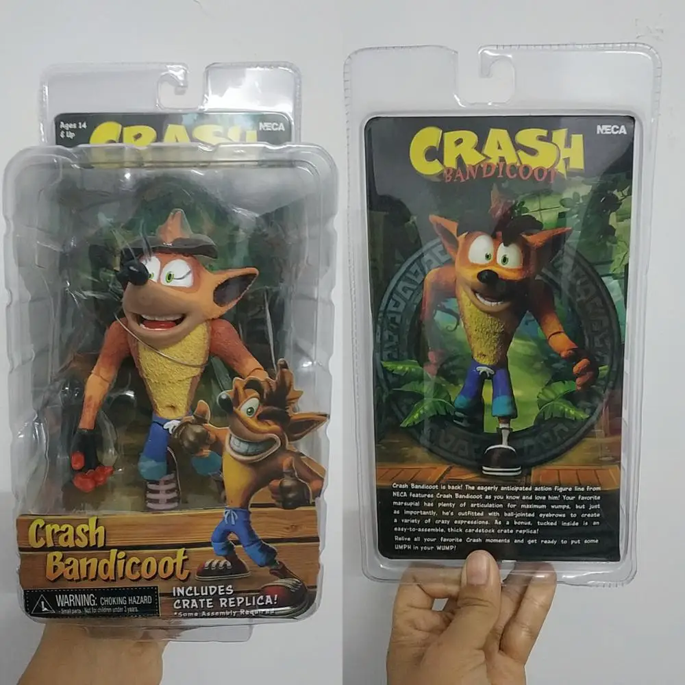 15 см-18 см NECA оригинальная игра Crash Bandicoot серия Aku маска АКУ и бандикут и струйная доска экшн фигурка модель игрушки кукла для подарка