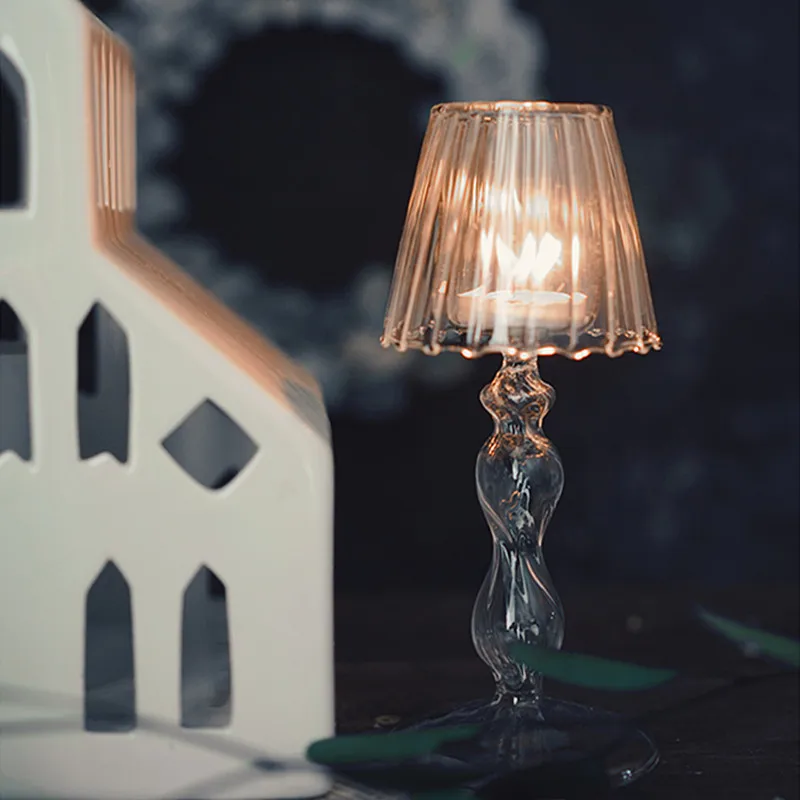 Подсвечник из хрустального стекла подсвечник простой ретро винтажный украшение