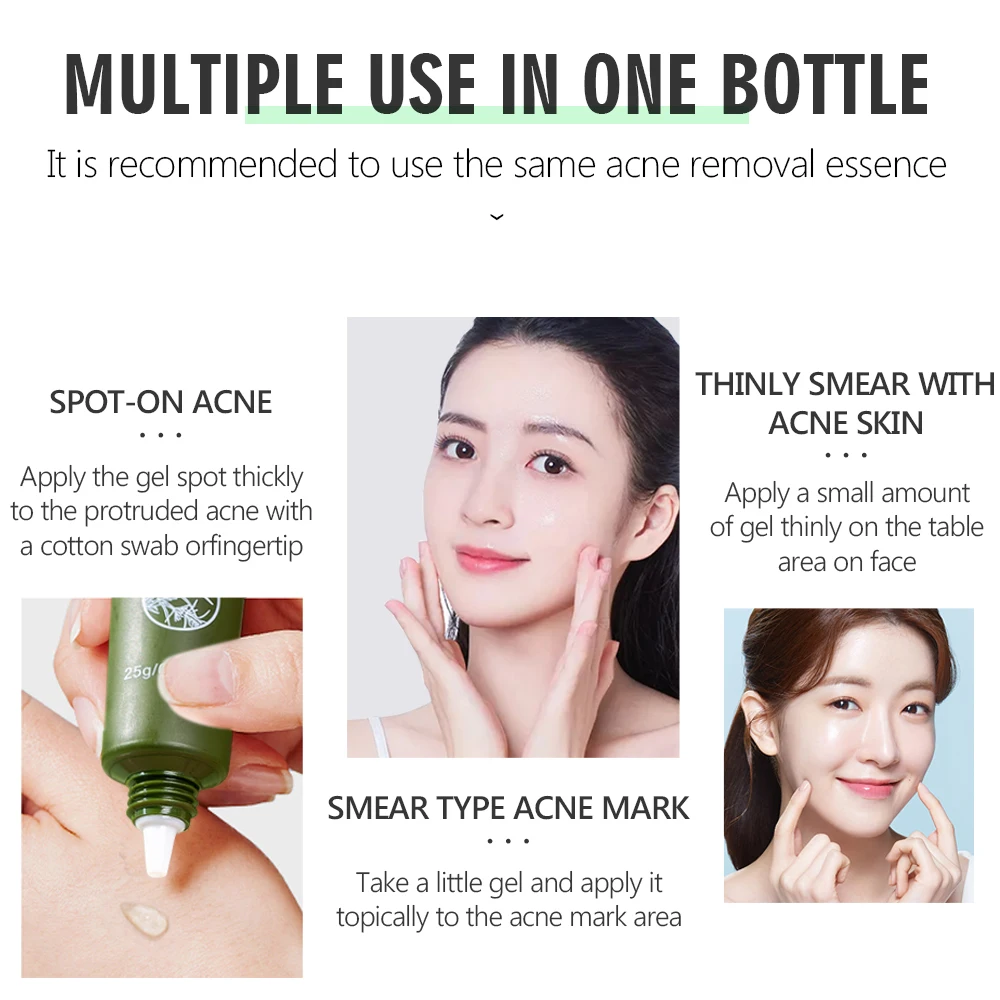 

VIBRANT GLAMOUR Tea Tree Acne Gel Moisturizing Remove Acne Shrink Pores Anti-inilammatory Anti-wrinkle Anti-aging Skin Care 25g