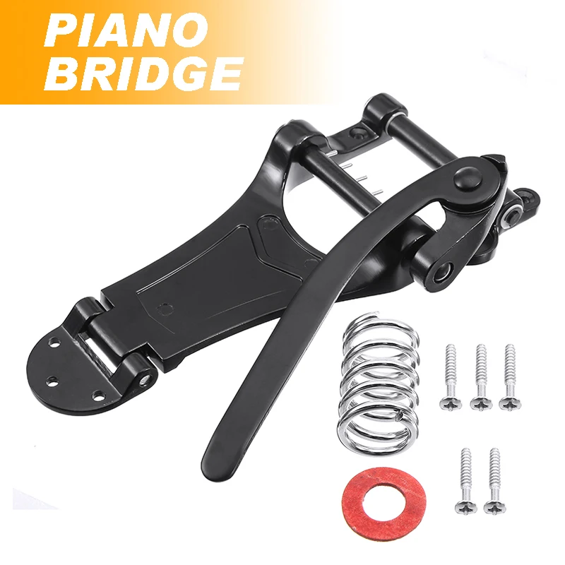 Новые детали для электрогитары Vibrato Tremolo Bridge Semi Hollow Tailpiece Black подходит Les Paul