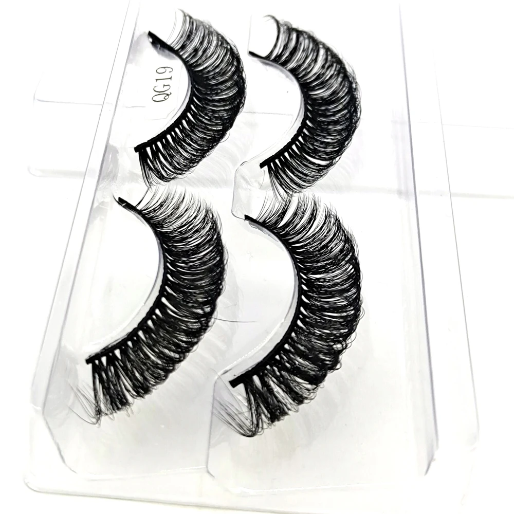 

2pairs Lashes D+ Curl 13mm Russian volumes Mink Lashes 3D Mink Eyelashes Lashes Reusable Fluffy False Lashes russian extensions