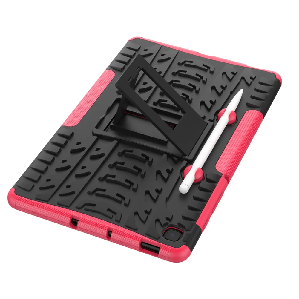 

Shockproof Case For Samsung Galaxy Tab S6 Lite 10.4 SM-P610 P615 2020 Tablet Cover With Pen Slot Hybrid Armor PC+TPU Stand Case