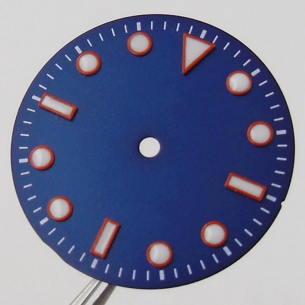 

29mm Blue Luminous Watch Dial Fit for ETA 2836 2824/ Mingzhu 2813 3804 / Miyota 8215 821A 82series /DG 2813/ST1612 Movement