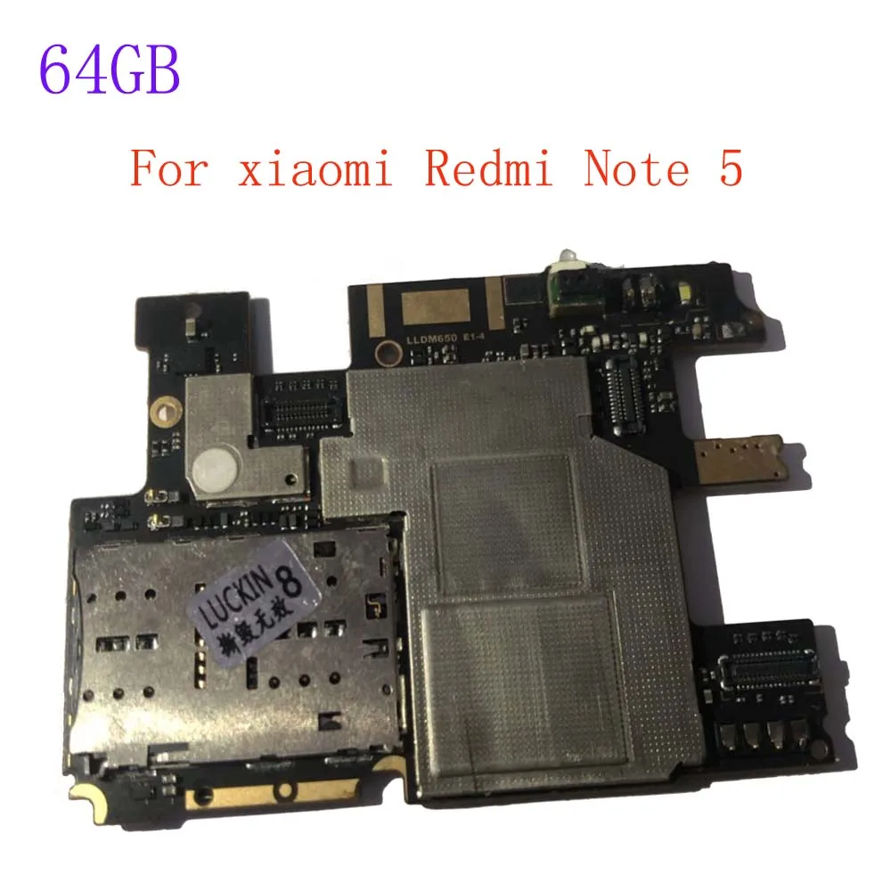 Tested Unlocked Original For xiaomi Redmi Note 5 motherboard With Full Chips Circuits Flex Cable Logic For Redmi Note 5 Pro Boar