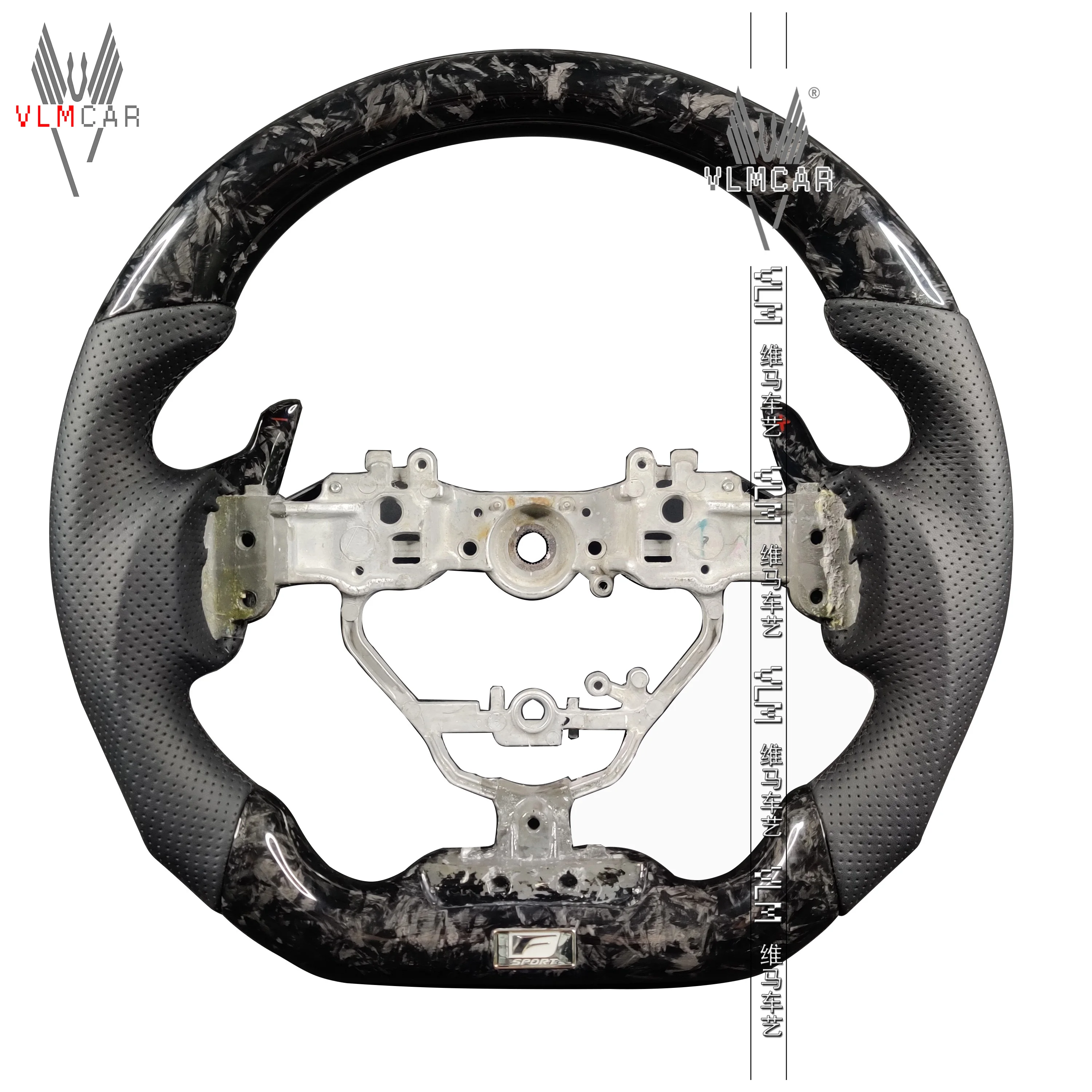 

VLMCAR Private Custom Carbon Fiber Steering Wheel For Lexus IS ISF ES RX Car Accessories Led Display Flat Bottom With Paddles