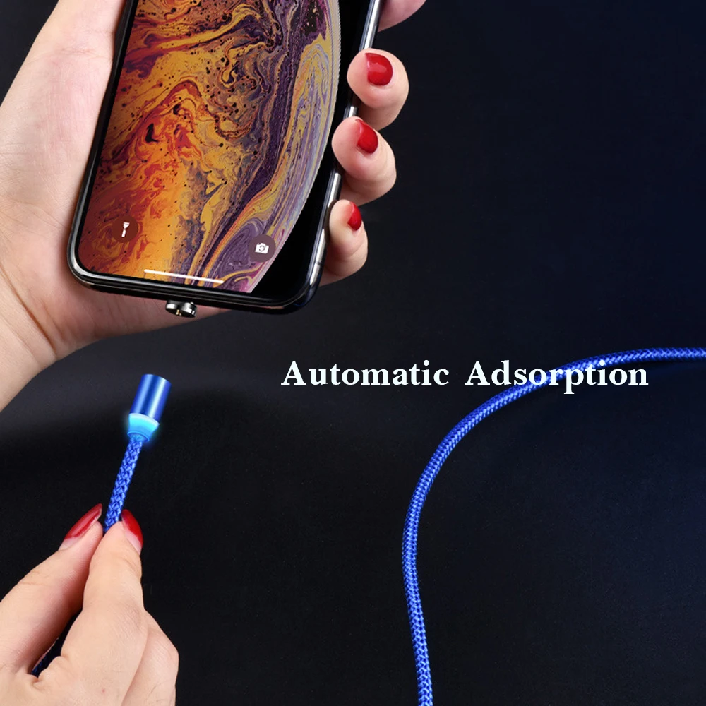 Магнитный кабель Micro USB Type C 3 А быстрая зарядка 1 м 2 м|Кабели для мобильных