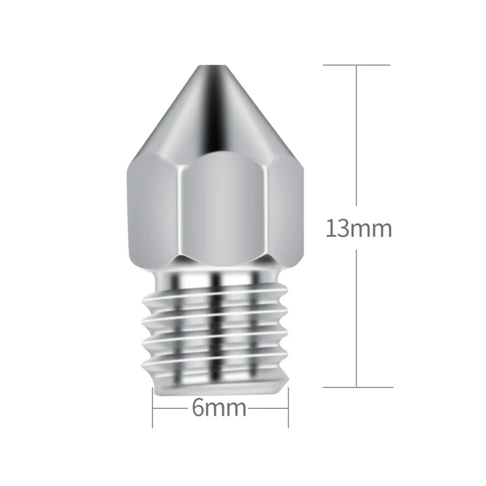 3D Printer Stainless Steel Nozzle 5 Pcs Kits CR-10 CR-10S Ender-3 Ender-5 MK8 Spray Head For 1.75mm Filament 3d Parts |
