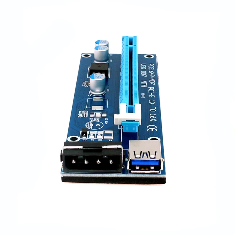 Оптовая продажа USB 3.0 PCI E Райзер Экспресс 1X 4x 8x 16x адаптер карта SATA 15pin штекер к 6pin