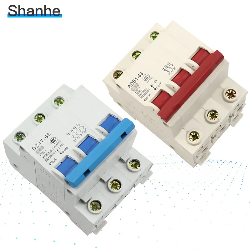DZ47 3P 10A 16A 20A 25A 32A 40A 50A 63A выключатель AC mcb предохранитель безопасности C Тип C45