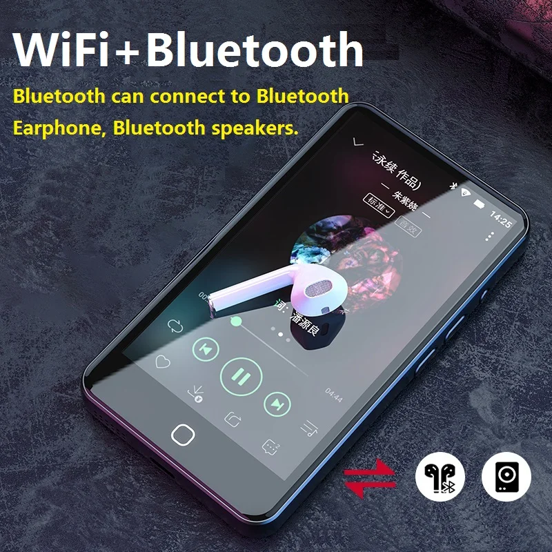 Новейший RUIZU H5 Android WiFi MP4 плеер Bluetooth5.0 полный сенсорный экран 4 5 дюймов 16 Гб