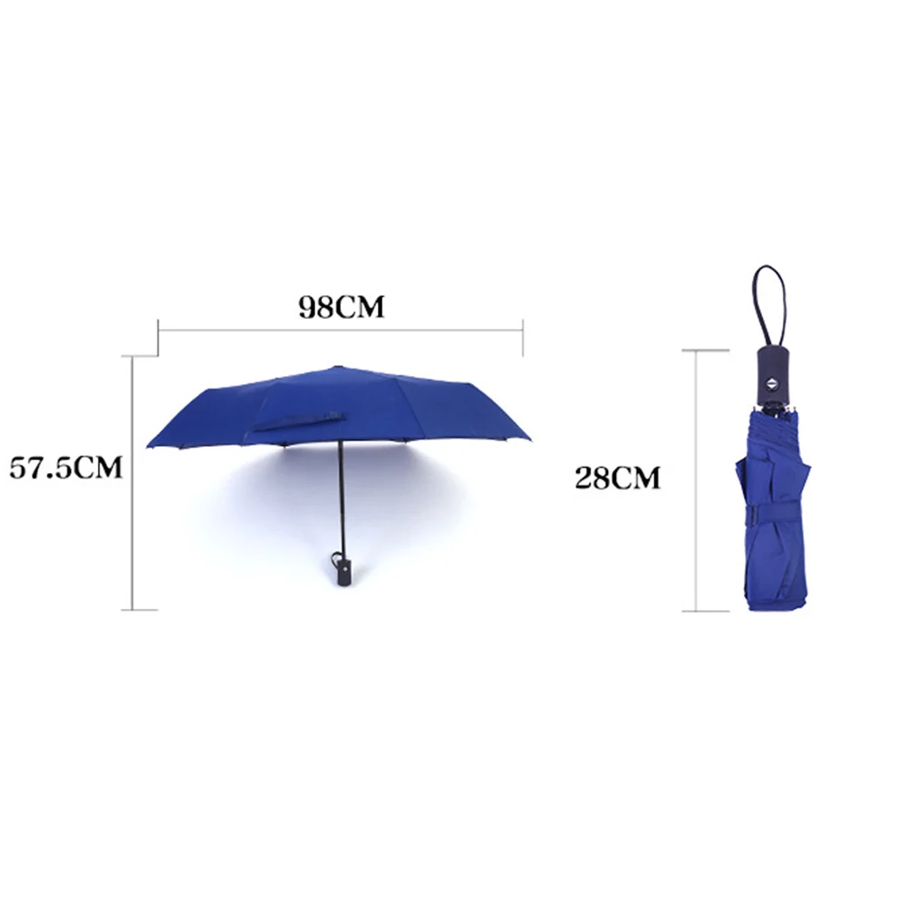 

Portable Solid Color Ten-bone Fully Automatic Travel Umbrella Automatically Open And Close Compact Folding Weatherproof Umbrella