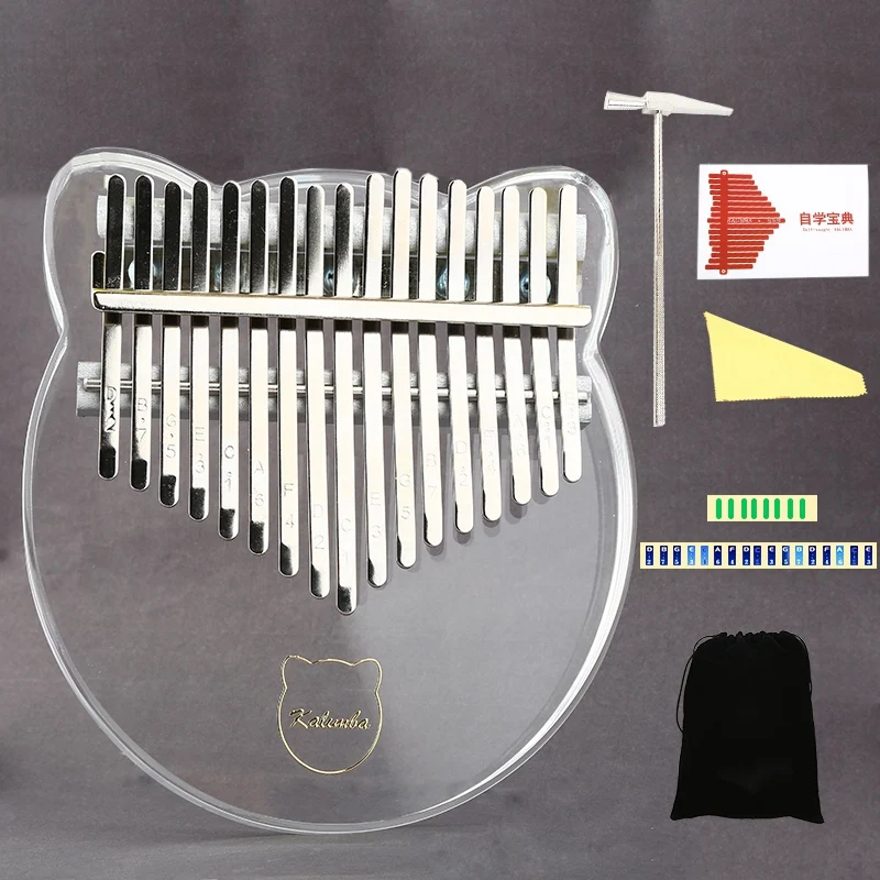 

Калимба с 17 клавишами, акриловое пианино с 17 клавишами, прозрачная клавиатура для мбира