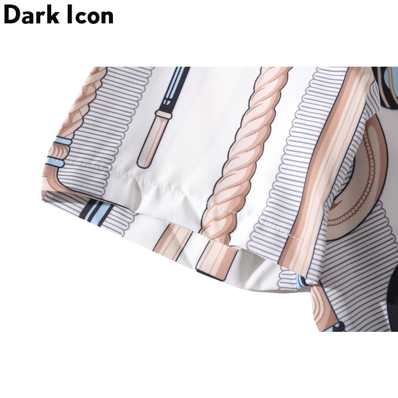 Рубашка Dark Icon в винтажном стиле барокко лето 2020 повседневные мужские рубашки с