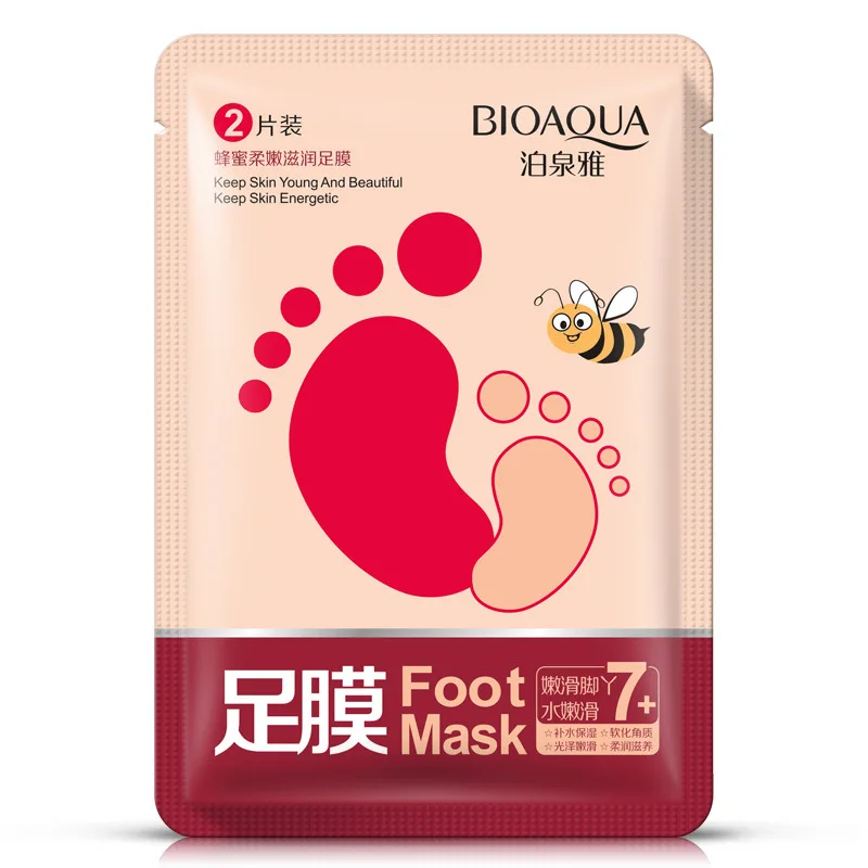 

1 Pair BIOAQUA Honey Foot Mask Anti-wrinkle Moisturizing Hydrating Exfoliating Foot Spa Pedicure Feet Skin Care