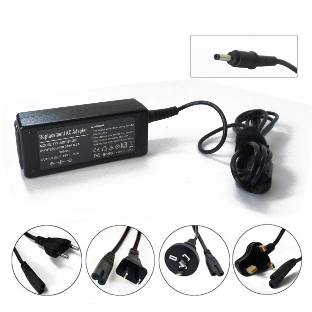 

New 19V 2.1A 40W AC Adapter Battery Charger Power Supply Cord For Samsung Series Slate 5 7 9 Ultrabook Notebook PC 3.0mm*1.1mm