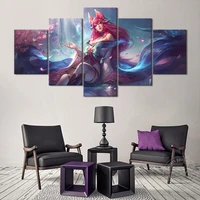 the new spirit blossom ahri chroma wall picture lol game wall picture for home decor hd game poster canvas wall art painting