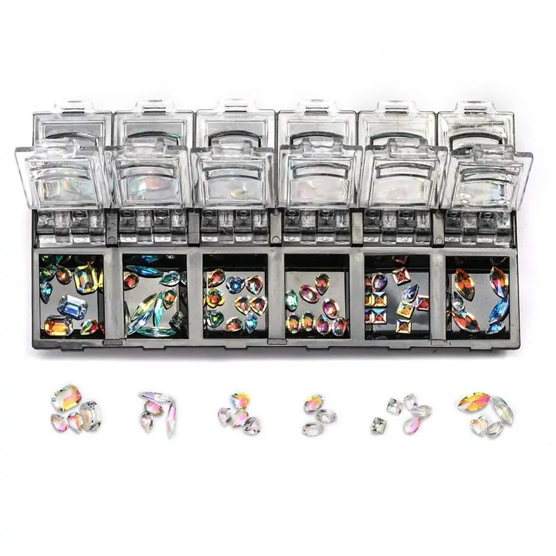 Наклейки для ногтей с кристаллами Rhinestones 3D Роскошные блестки для украшений.