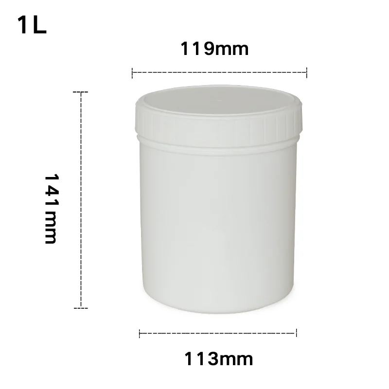 1000ML white A 1000 мл пустой пластиковый контейнер для косметики, твердая пудра, контейнер для макияжа, для путешествий, многоразовые бутылки с внутренней крышкой, пищевой - Цвет: 1000ML white A