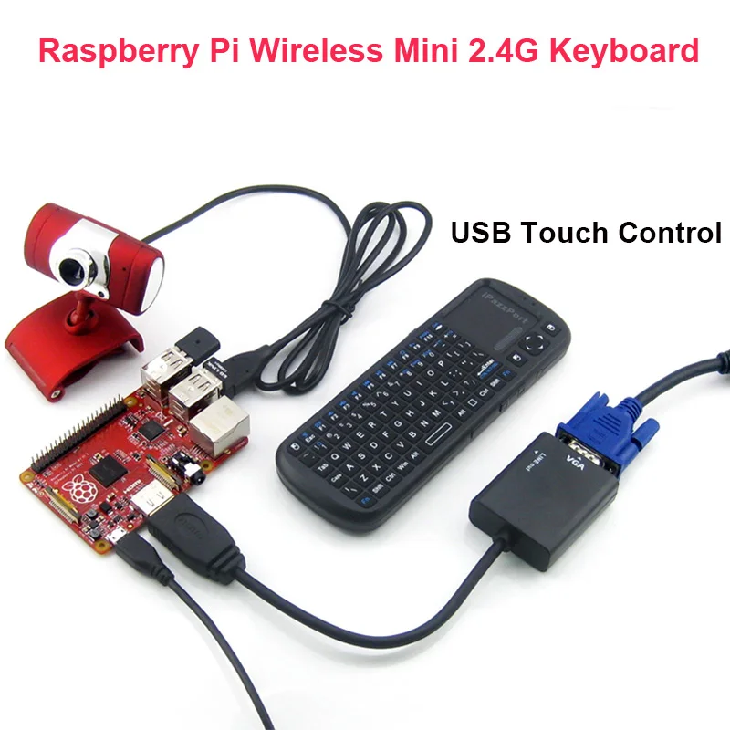 Raspberry Pi 2/3 2,4G Беспроводная клавиатура Мягкий Силиконовый ключ сенсорная мышь Все-в-одном интеллектуальная ТВ приставка
