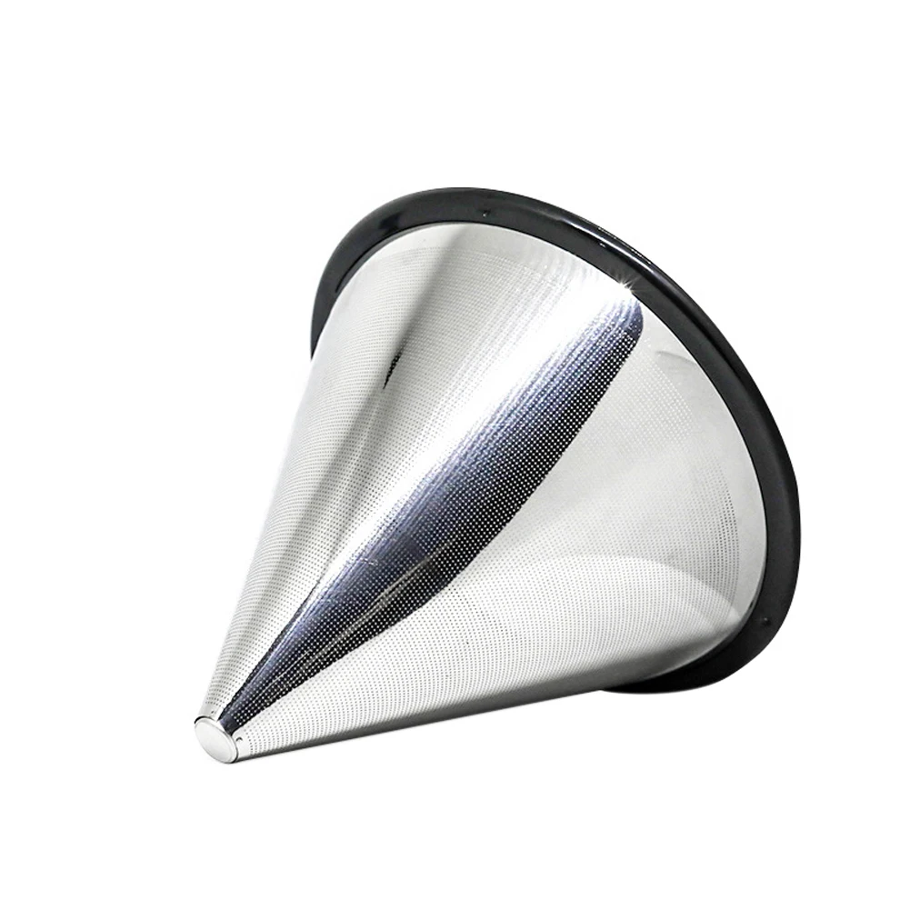 Stainless Steel Coffee Filter Portable Funnel Dripper Reusable Tea Kitchen Durable Cup Pour Over Accessories Mesh Strainer Home |