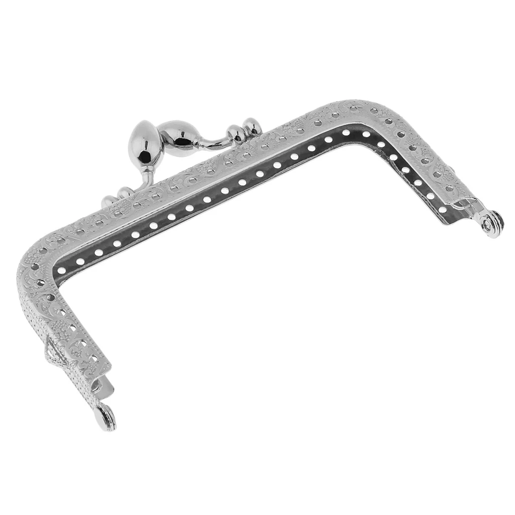 Серебряная металлическая квадратная рамка в стиле ретро кошелек сумка для монет