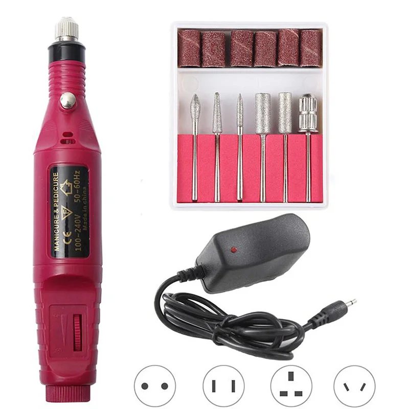 

Electric Nail Drill Machine Pen Apparatus For Manicure Milling Cutters Electric Nail Sander Pedicure Manicure Kit