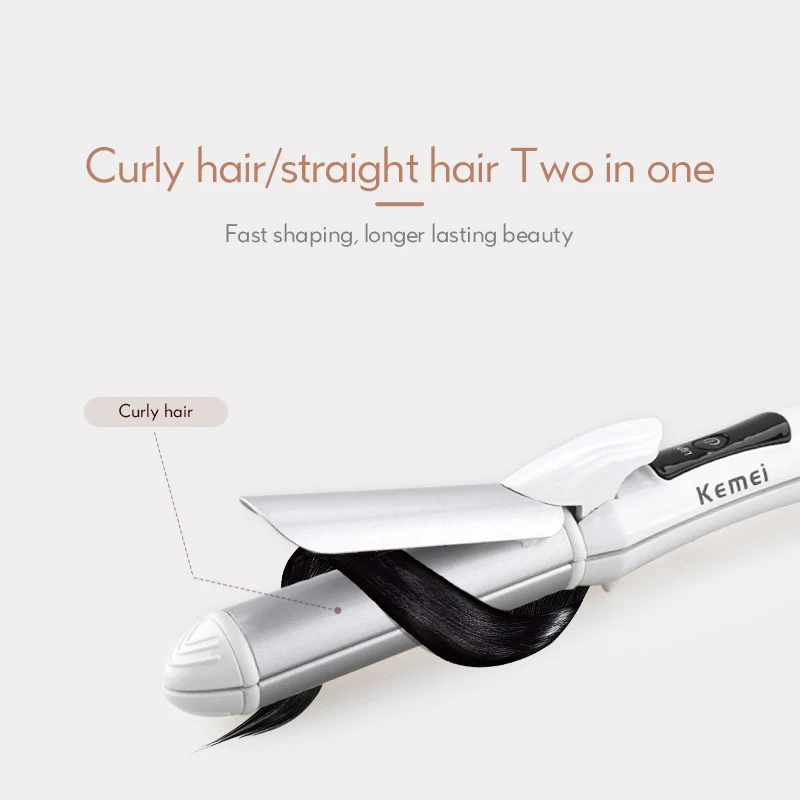 Kemei Выпрямитель для волос щипцы завивки профессиональные керамические