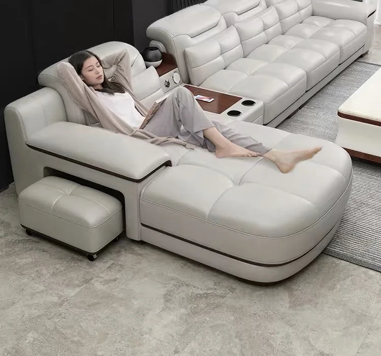 Многофункциональные стильные кожаные диваны в австралийском стиле для гостиной