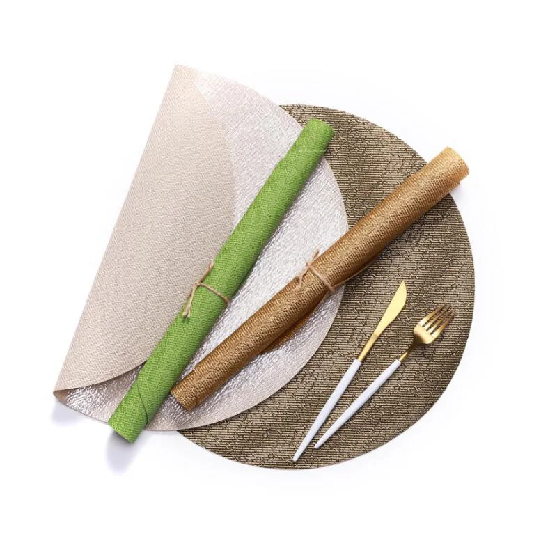 2 шт./упак. 35 см Диаметр круглый ПВХ столовых теплоизоляция Посуда коврик