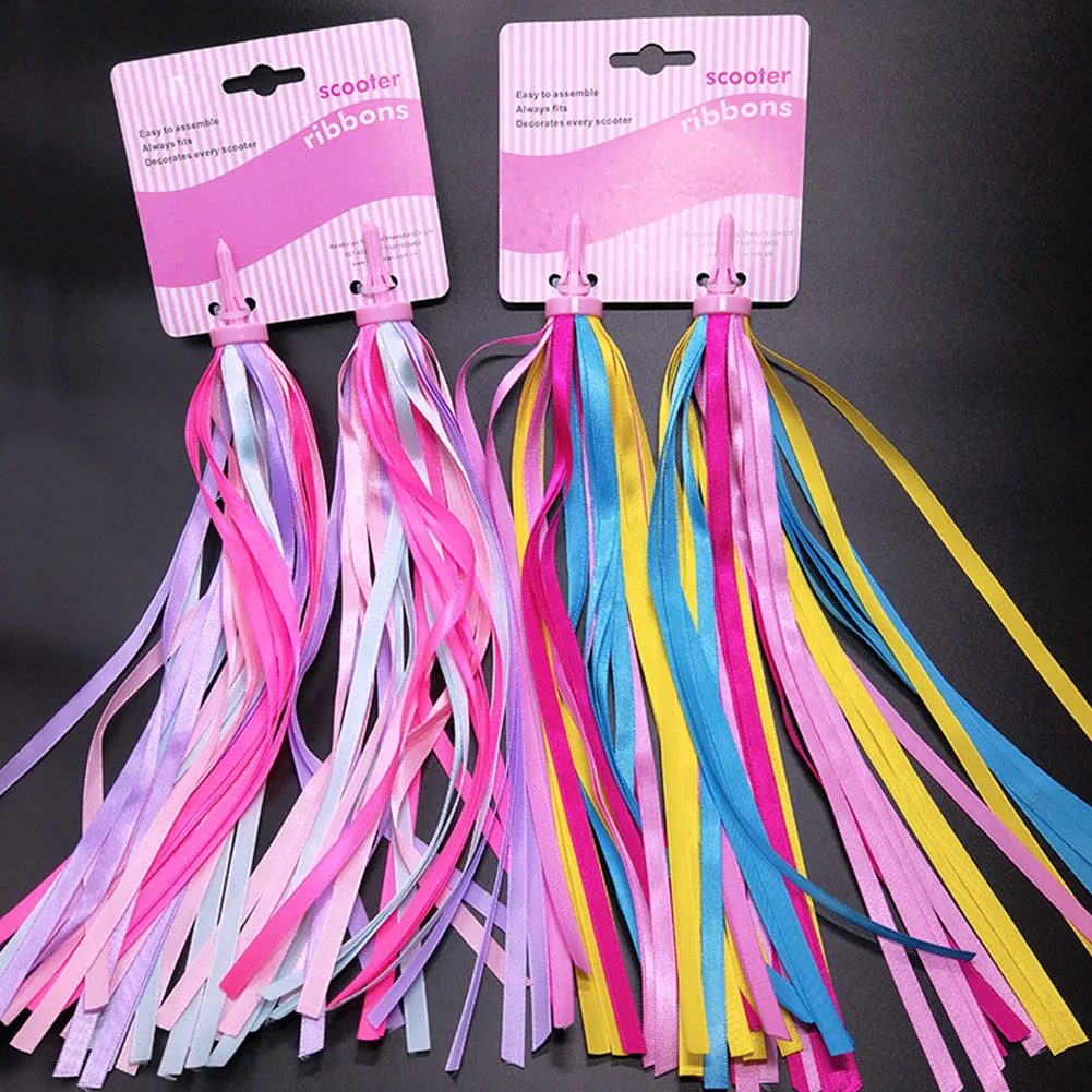 

Bicycle Handlebar Colorful Tassel Streamers 2pcs Tassel Ribbons Cycling Accessories Children Kids Bike Decor Ribbon